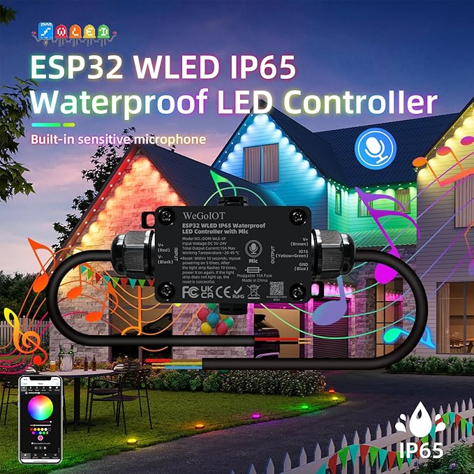 WeGoIOT Waterproof ESP32 WLED Controller - Image 3