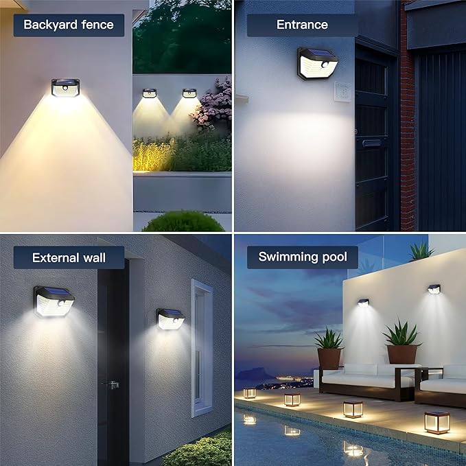 FAXBOX Solar Lights Outdoor Motion Sensor, 178 LED 300LM Waterproof IP65 - Image 7
