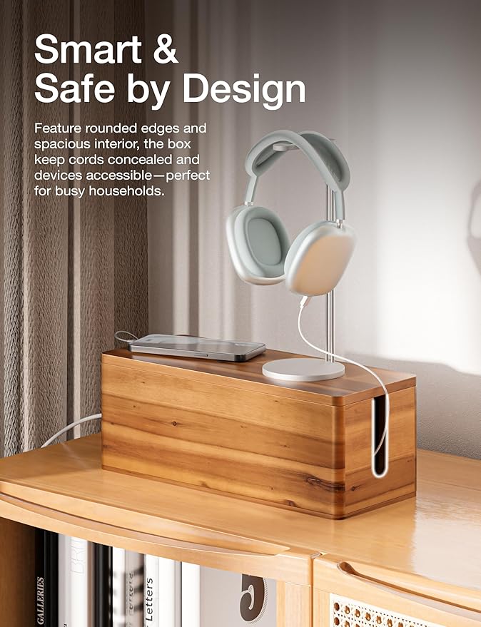 TIDITA Acacia Large Cable Management Box - Image 5