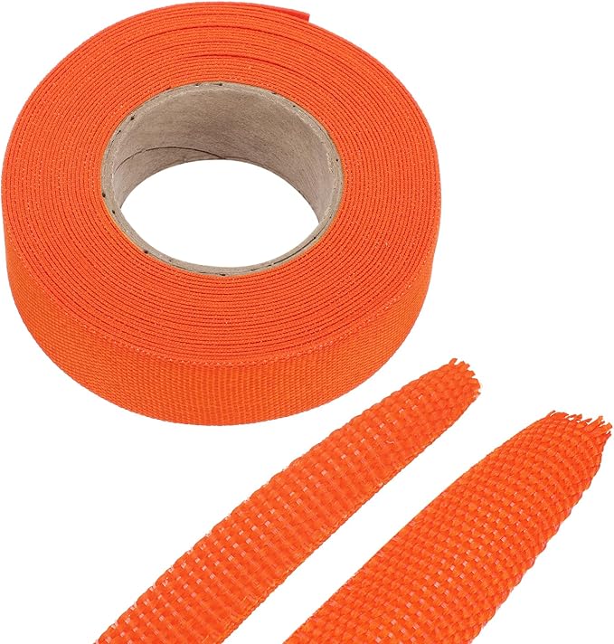 MECCANIXITY Braided Cable Sleeves Heat Shrinkable Fabric Sleeving, 7/8" 26ft by MECCANIXITY