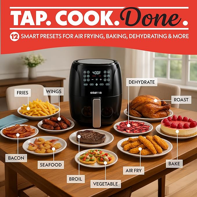 Gourmia Air Fryer - 6 Qt Large Capacity - Image 2