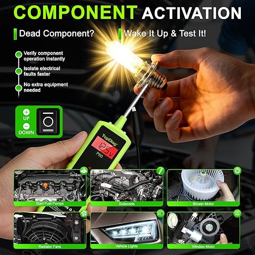 12 Volt Test Light Automotive, Power Circuit Probe Kit, 6V - 24V Car Fuse Tester - Image 3