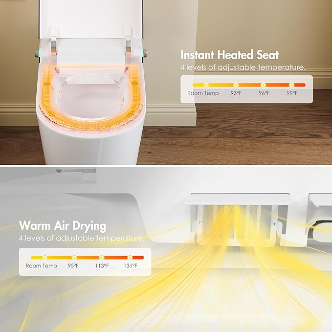 Eridanus Smart Toilet with Bidet Built in, One Piece Bidet Toilet - Image 3