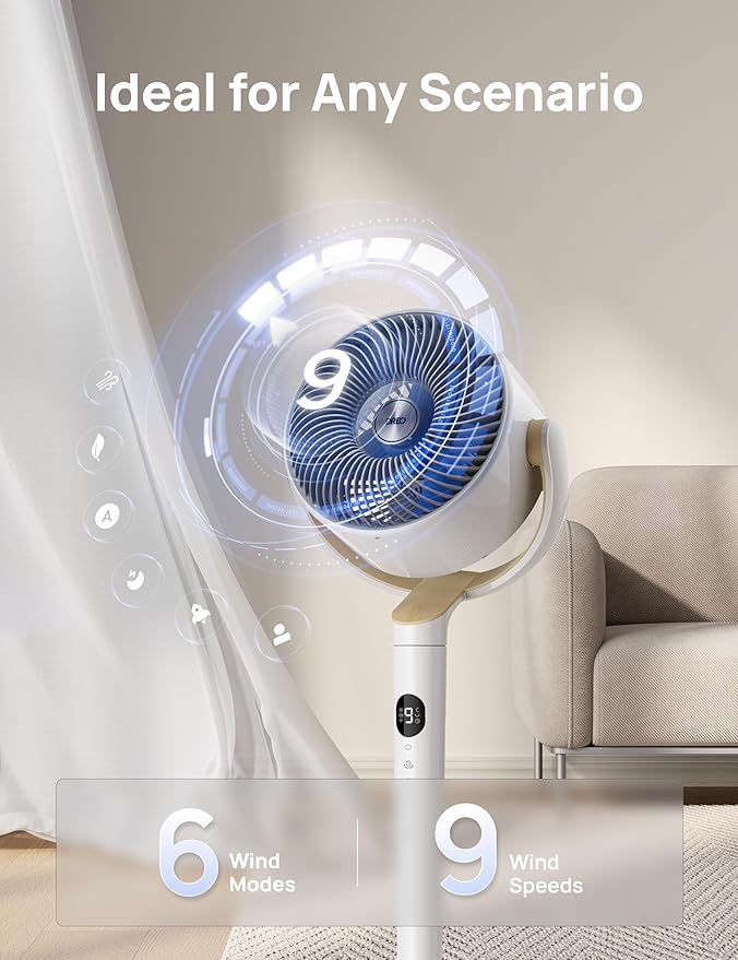 Dreo Smart Fan for Bedroom, 120° +120° Omni-Directional Oscillating Fans - Image 6