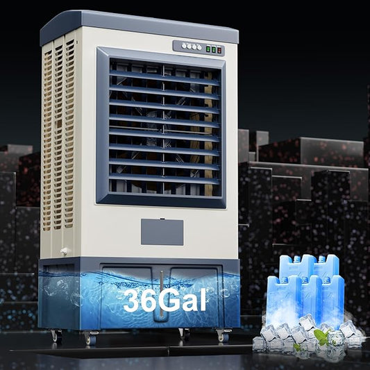 Landeagle 56″ Swamp Cooler Air Conditioner, 8979CFM Portable Evaporative Coolers by Landeagle
