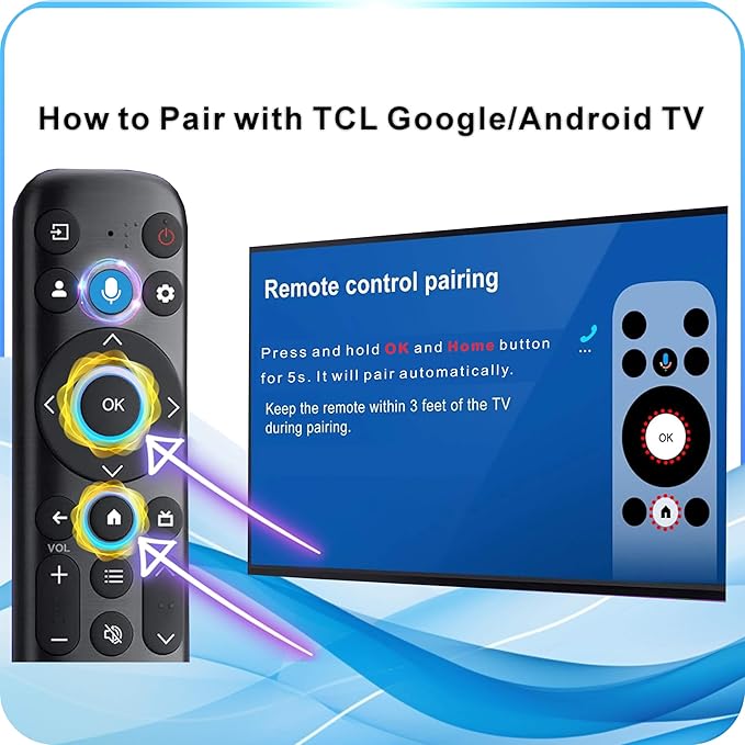 B BraiNice Universal Remote for All TCL TV Remote Replacement, Motion Backlit - Image 9