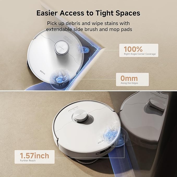 Mova P50 Pro Ultra Robot Vacuum and Mop, 000Pa Suction - Image 2
