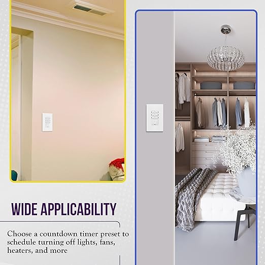 ENERLITES 1-Hour Light Switch Timer, Countdown Wall Timer - Image 3
