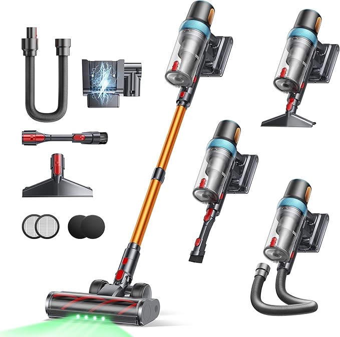 INTETURE Cordless Vacuum Cleaner, 600W 50KPA 65Mins Vacuum Cleaners by INTETURE