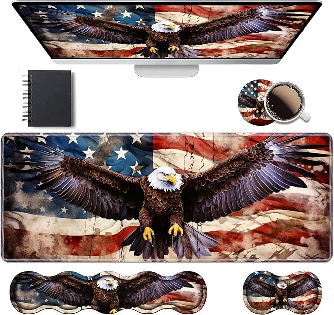 Ergonomic Keyboard Wrist Rest & Mouse Pad Wrist Rest Set, Large XXL Gaming Desk by Unknown