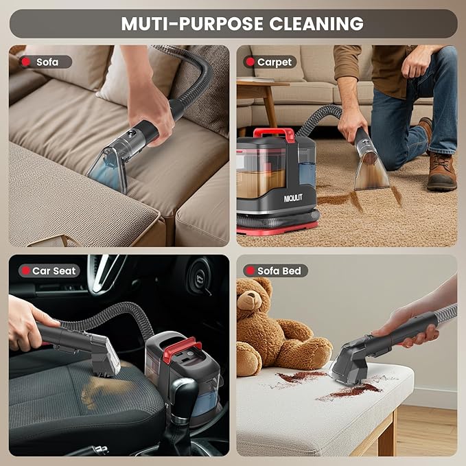 Portable Handheld Upholstery Spot Cleaner Machine, 15Kpa Deep Carpet Cleaner - Image 5