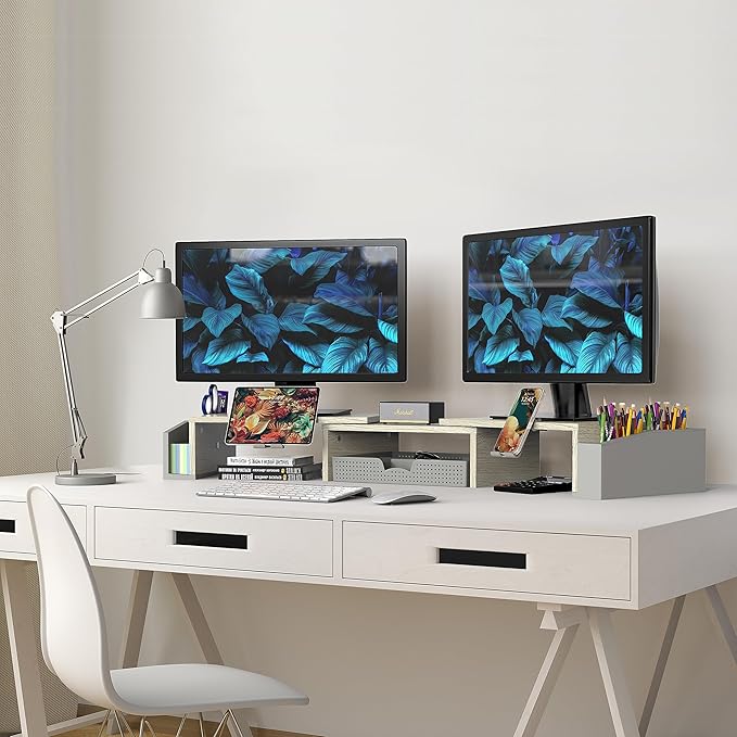 Simple Houseware Desk Dual Monitor Stand Riser - Image 5