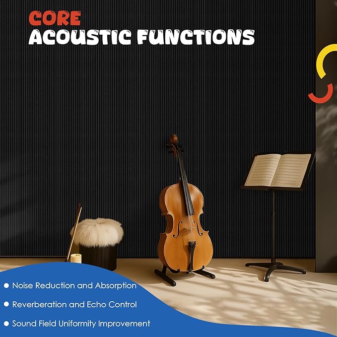 10 Pack Acoustic Panels, 47.2”x23.6“x0.4” Acoustic Wall Panels, Large - Image 3