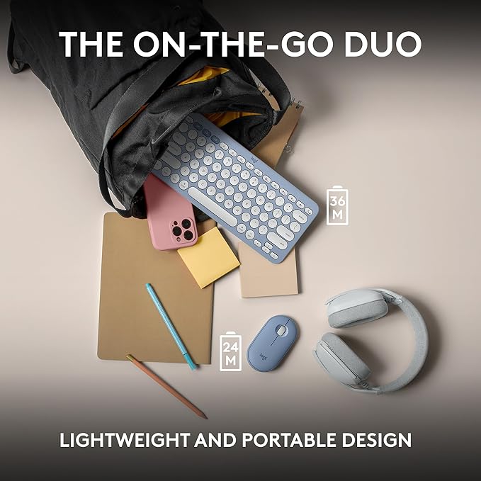 Logitech Pebble 2 Combo for Mac, Wireless Keyboard and Mouse, Quiet and Portable - Image 9