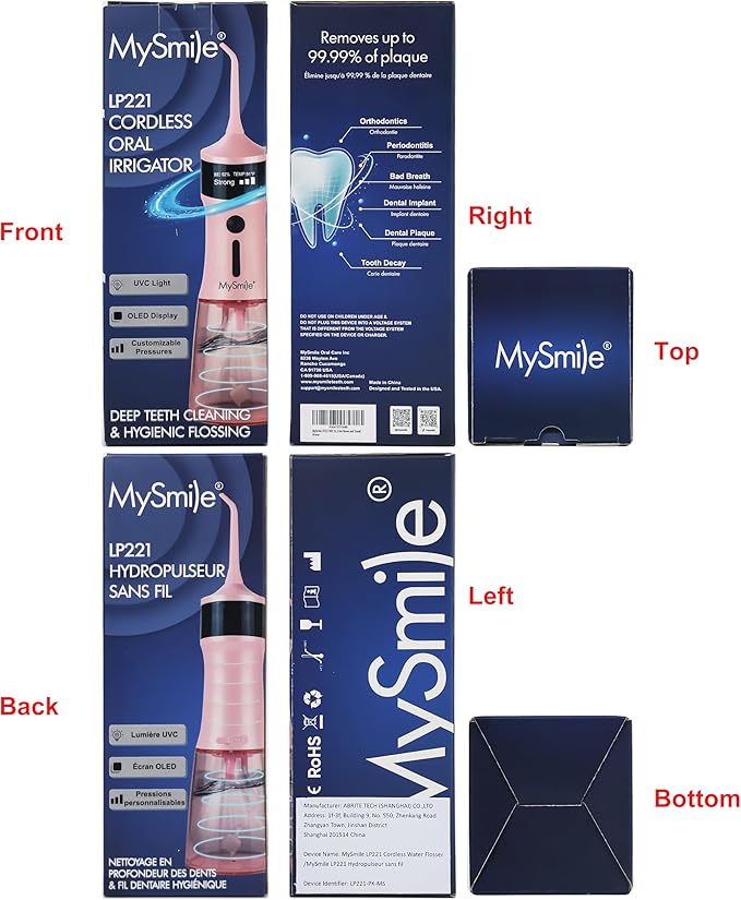 MySmile LP221 Cordless Water Flossers - Image 8
