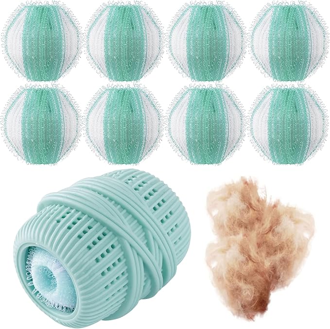 8PCS Pet Hair Remover and Laundry Ball Set, Reusable Dog Hair Remover by RarSSA