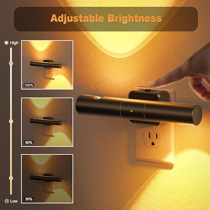 JandCase LED Night Light, Modern Night Lights Plug into Wall, 0-100LM - Image 2