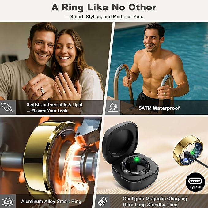 RIFESI Smart Ring for Women Men, Fashion Minimalist Fitness Ring & Sleep - Image 9