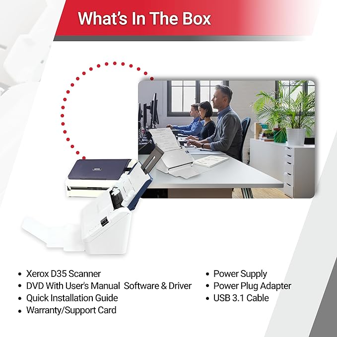 Xerox Visioneer Xerox D35 Scanner, USB Office Document Scanner - Image 6