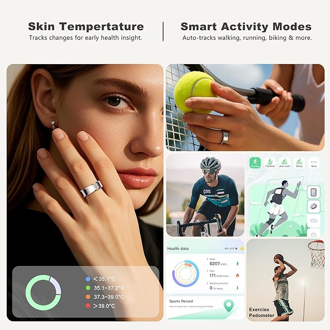 Smart Ring for Women Men, Fashion Minimalist Fitness Ring & Sleep Tracker Ring - Image 8