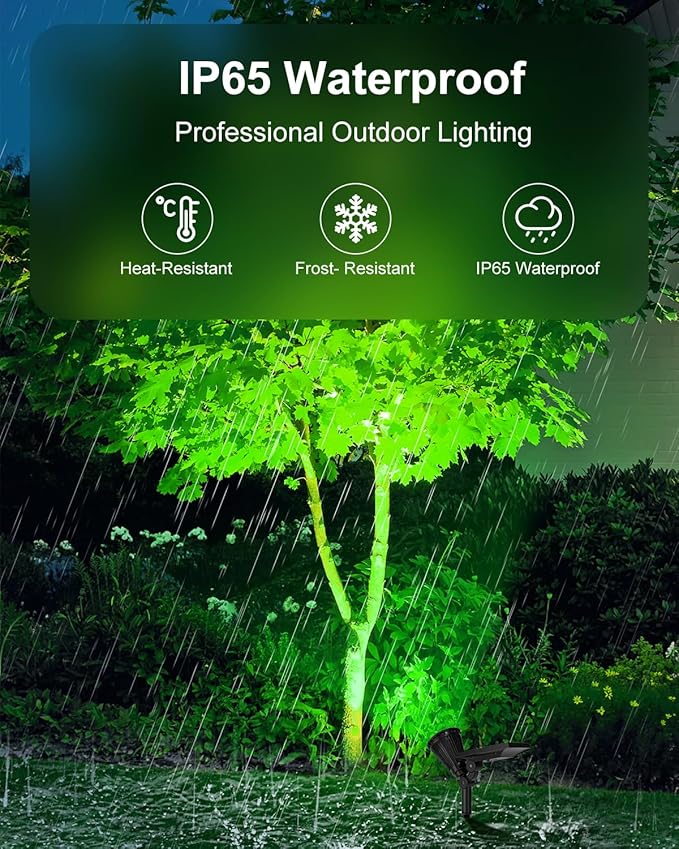 4 Pack Color Change Solar Spotlights Outdoor - Image 4