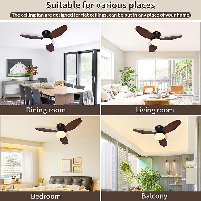 Glowall Small Ceiling Fan with Lights and Remote, Small Quiet, DC Motor - Image 7