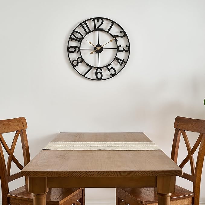 Alarmore 30 Inch Oversized Wall Clock, Battery Operated Silent Non Ticking - Image 6