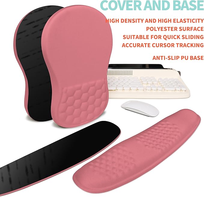 KUOSGM 2-in-1 Ergonomic Set, Wave Rise Keyboard Wrist Rest and Massage Bulge - Image 6