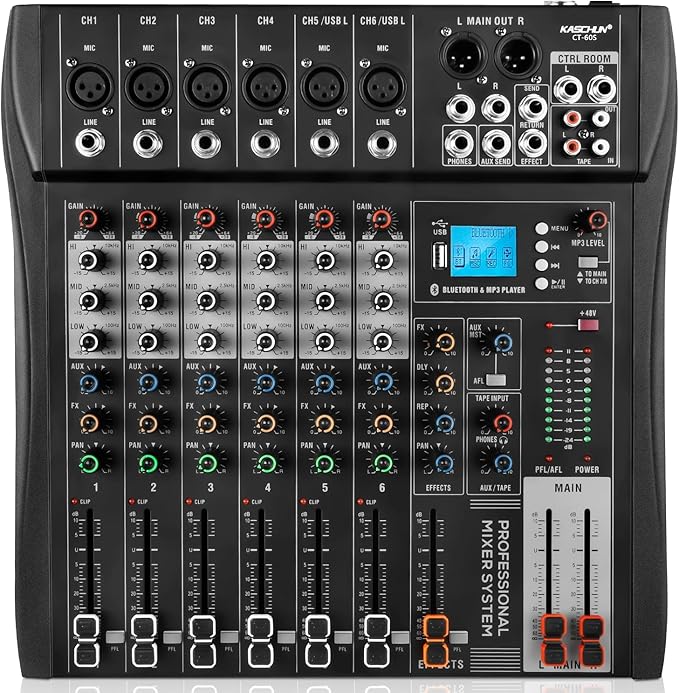 6 Channel Professional Audio Mixer by Thepursuitofsoundquality