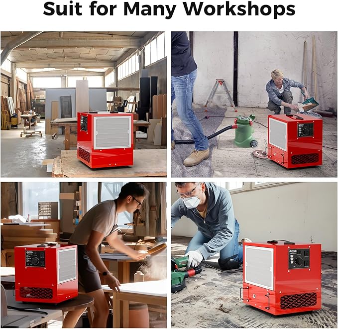 ALORAIR Portable Air Filtration System, 180° Air Intake Tabletop Dust Collector - Image 9