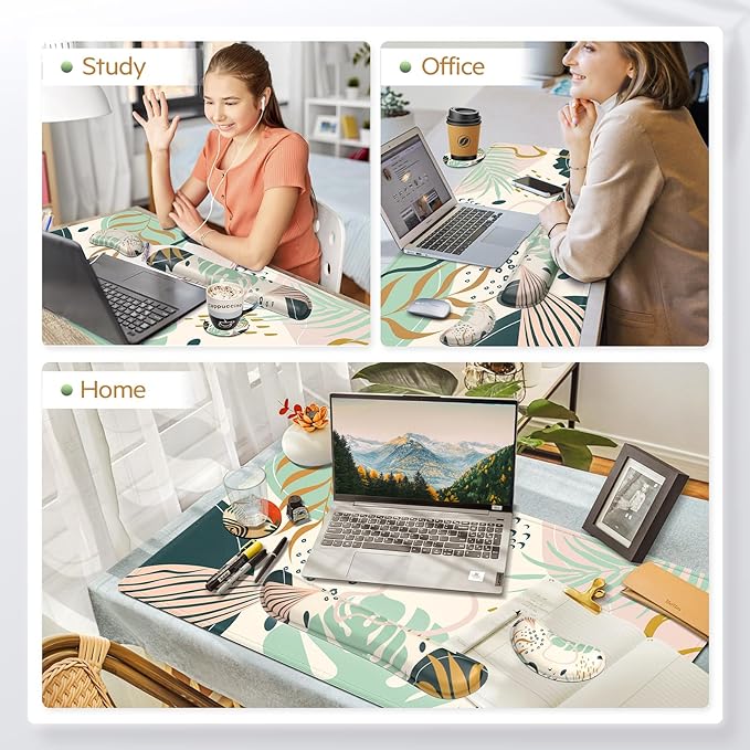 Gimars 4 in 1 Mouse Pad and Keyboard Wrist Rest Set, Large Mouse Pad - Image 8