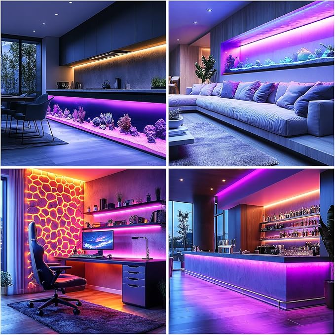 UVTaoYuan Short LED Strip Lights Purple 5V USB Not Dimmable Flexible COB LED - Image 4