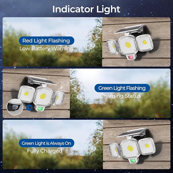 ESLIGHTION Solar Motion Sensor Outdoor Lights, 3 Modes LED Security Flood Light - Image 4