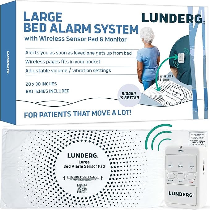 Lunderg Large Bed Alarm for Elderly Adults by LUNDERG