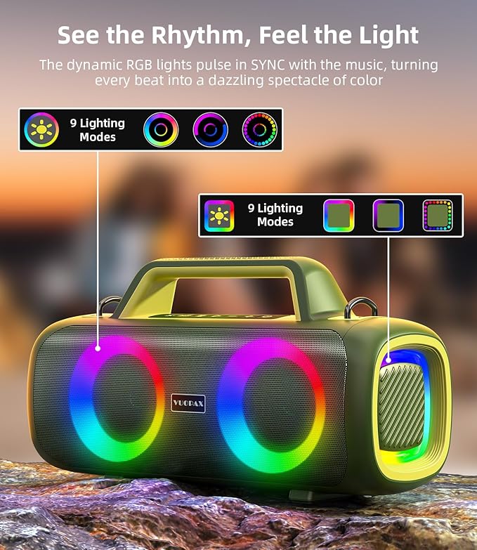 Portable Bluetooth Speaker Wireless, 140W Peak Loud Sound - Image 4