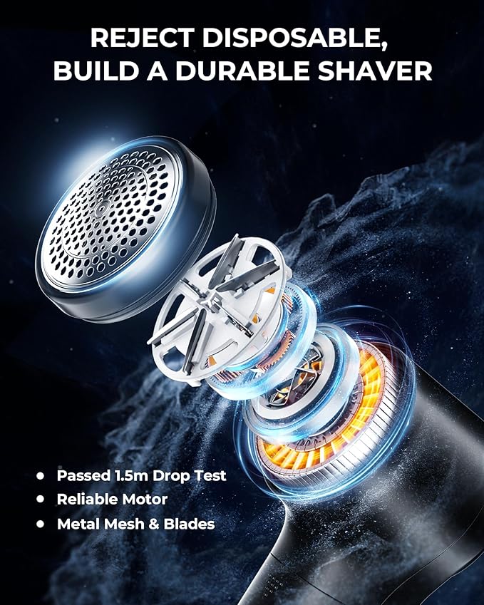 FrSara Fabric Shaver, Rechargeable Lint Remover, 3-Speed Electic Lint Shaver - Image 5