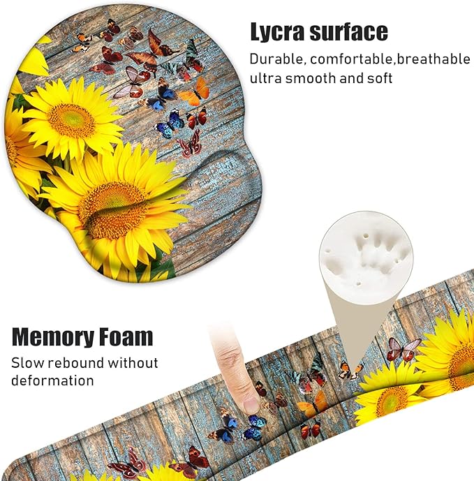 Keyboard Wrist Rest and Mouse Pad Wrist Support Set - Image 6