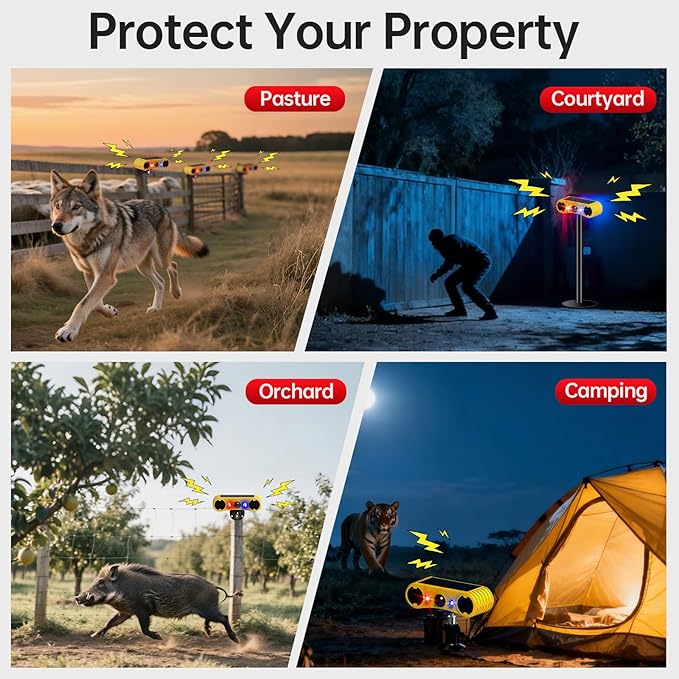 Solar Motion Sensor Alarm Outdoor, Motion Sensor Alarm, 13 Sound, Dog - Image 8