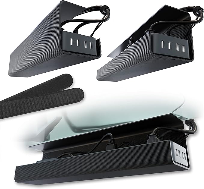 No-Screw Under Desk Cable Management Tray by ScandinavianHubCableTrays