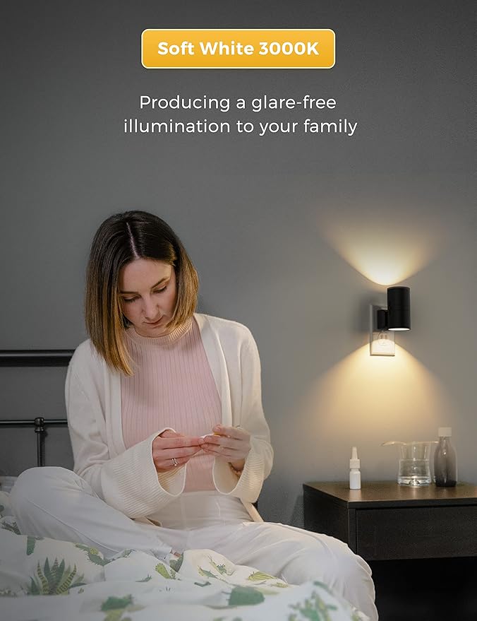 L LOHAS LED Night Light Plug in, 4 Pack, Dimmable Night Lights Plug into Wall - Image 9