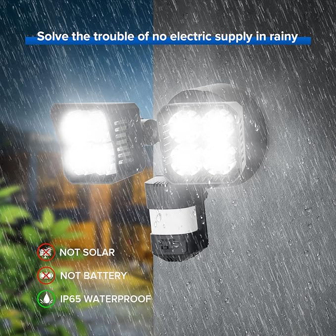 SANSI 36W 3600LM LED Motion Sensor Outdoor Light, 000 Hrs Lifespan Security - Image 2