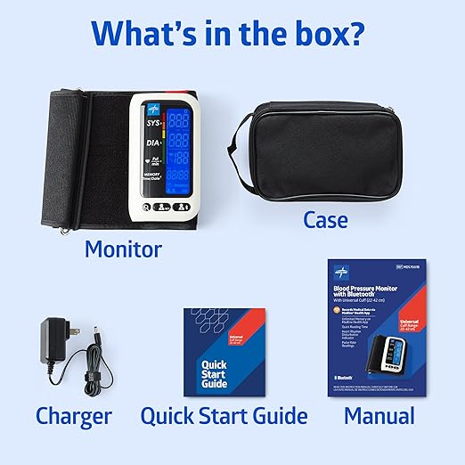 Medline Bluetooth Blood Pressure Monitor, Attached Universal Upper Arm Cuff - Image 6