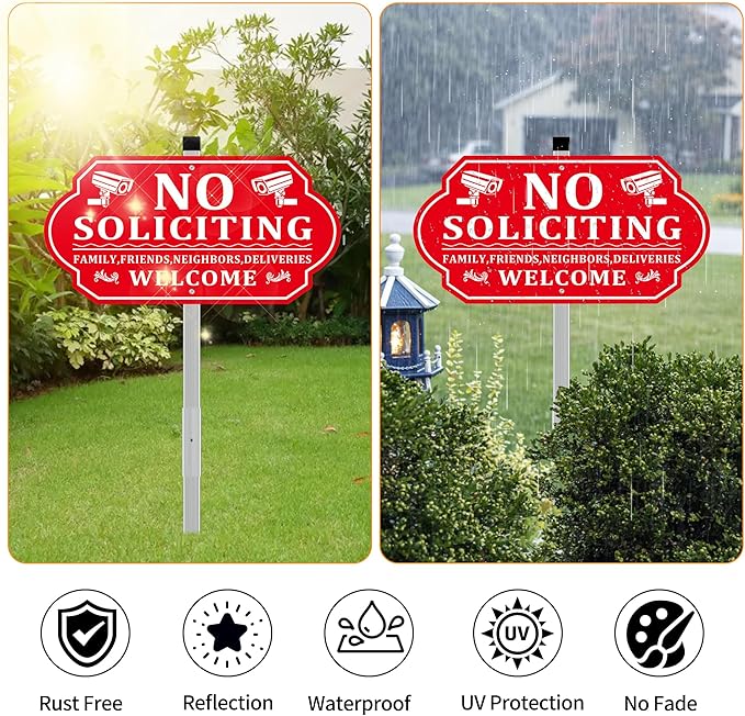 No Soliciting Sign for House, No Soliciting Signs for Front Door - Image 4