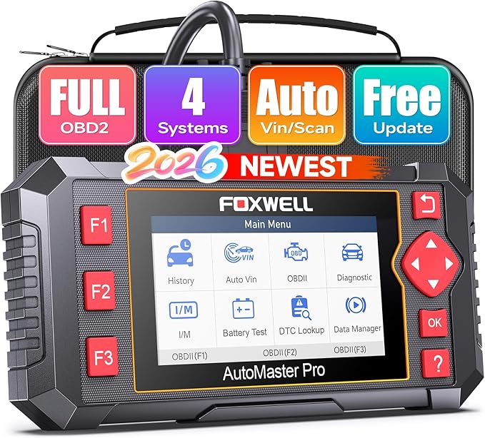 2026 FOXWELL Car Scanner NT604, 4 System OBD2 Scanner Diagnostic Tool, Check by FOXWELL