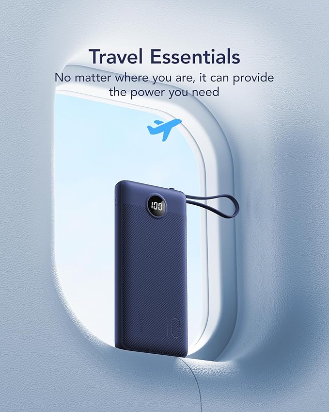 VRURC Portable Charger for iPhone, USB C Power Bank 10000mAh, Slim Travel - Image 6