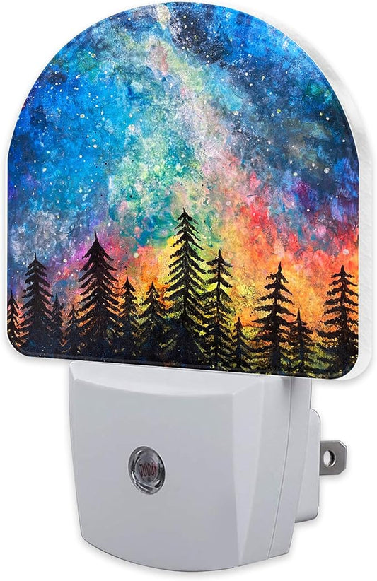 sndheke Northern Lights and Forest Night Light by sndheke