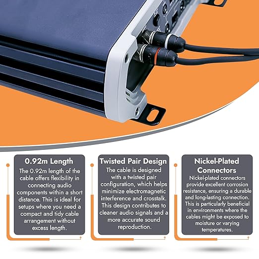 Elite Audio Premium Series 3ft. 2-Channel Car Audio RCA Cable – Double Shielded - Image 3