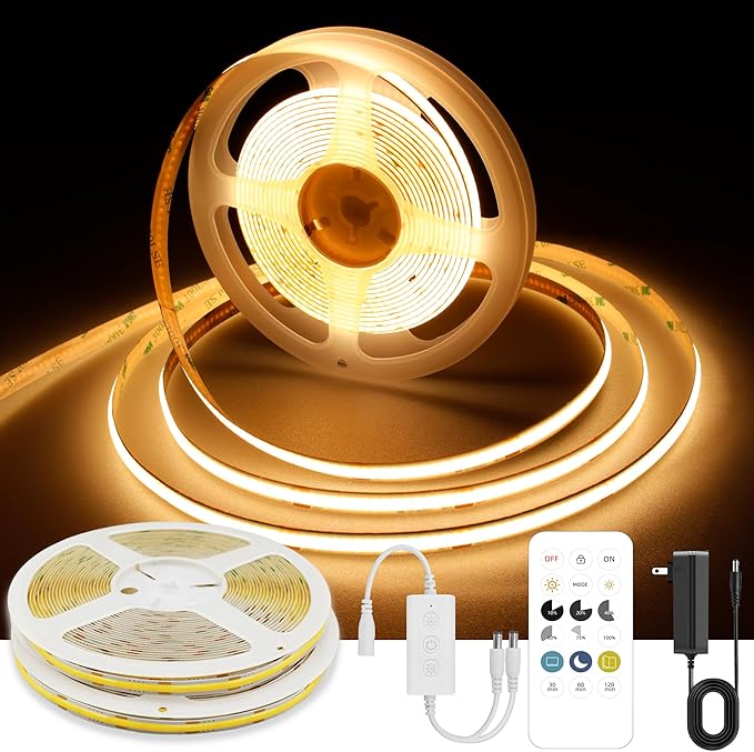 AXMOTUT 32.8ft COB LED Strip Light Warm White, High Bright LED Strips by AXMOTUT