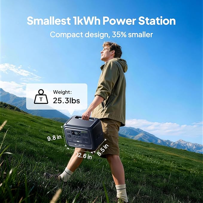 BLUETTI Elite 100 V2 Portable Power Station, 1024Wh LFP Battery Backup w/ 4 - Image 8