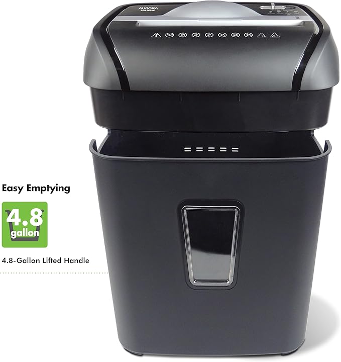Aurora AU1208XE Anti-Jam 12-Sheet Crosscut Paper/Credit Card Shredder - Image 4